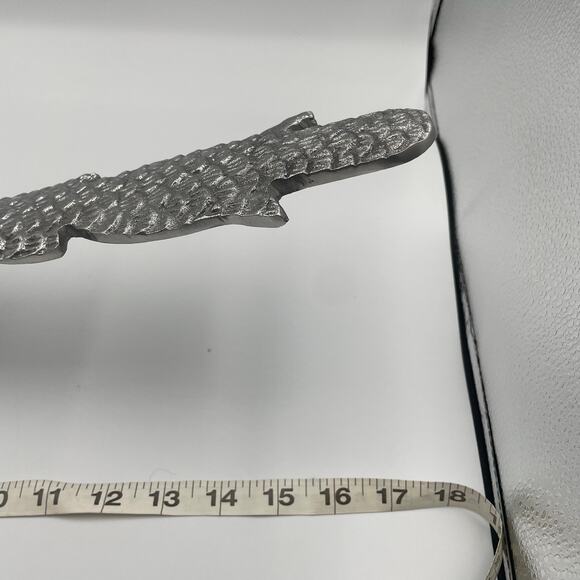 Metal Pheasant Figure Sculpture Silver Plate Pewter Are Decor MCM 18" - Picture 10 of 10